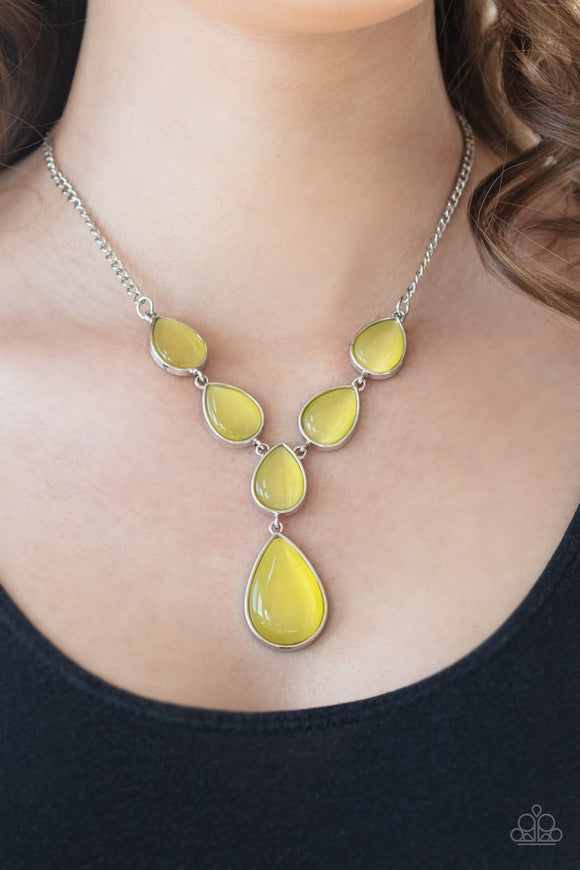 Dewy Decadence - yellow - Paparazzi necklace - Glitzygals5dollarbling Paparazzi Boutique 