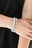 Paparazzi Irresistibly Irresistible - White - Set of 3 Bracelets - Glitzygals5dollarbling Paparazzi Boutique 