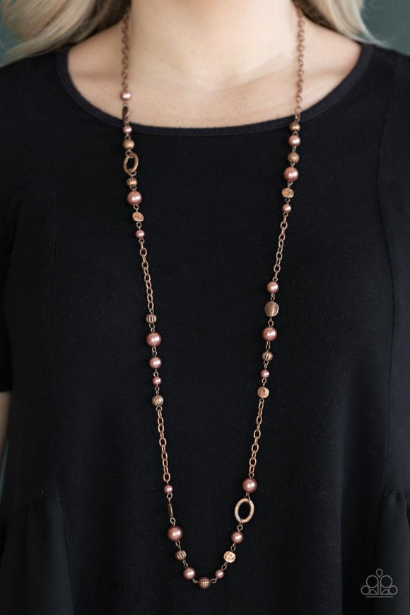 Paparazzi Make An Appearance Copper Necklace - Glitzygals5dollarbling Paparazzi Boutique 