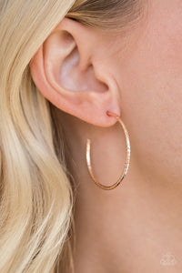 Paparazzi HOOP, Line, and Sinker - Rose Gold - Hoop Earrings - Glitzygals5dollarbling Paparazzi Boutique 