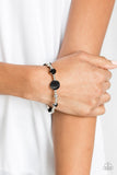 Starry-Eyed Elegance Black Bracelet - Glitzygals5dollarbling Paparazzi Boutique 