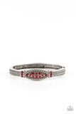 Paparazzi Locked in Luster - Red Bracelet - Glitzygals5dollarbling Paparazzi Boutique 