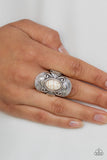 Paparazzi Ring ~ Oracle Oasis - White - Glitzygals5dollarbling Paparazzi Boutique 