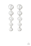 Paparazzi Drippin’ in Starlight White Post Earrings - Glitzygals5dollarbling Paparazzi Boutique 