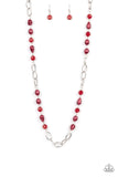 Tea Party Tango Red ~ Paparazzi Necklace - Glitzygals5dollarbling Paparazzi Boutique 