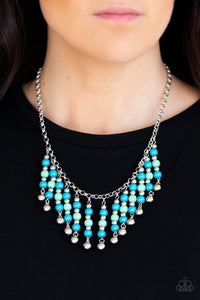 Paparazzi Your SUNDAES Best - Blue - Green and Silver Beads - Necklace & Earrings - Glitzygals5dollarbling Paparazzi Boutique 