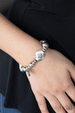 Paparazzi Aesthetic Appeal - Silver - Stretchy Band Bracelet - Glitzygals5dollarbling Paparazzi Boutique 