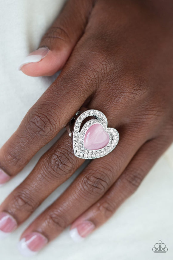 Paparazzi Accessories - What The Heart Wants - Pink Ring - Glitzygals5dollarbling Paparazzi Boutique 