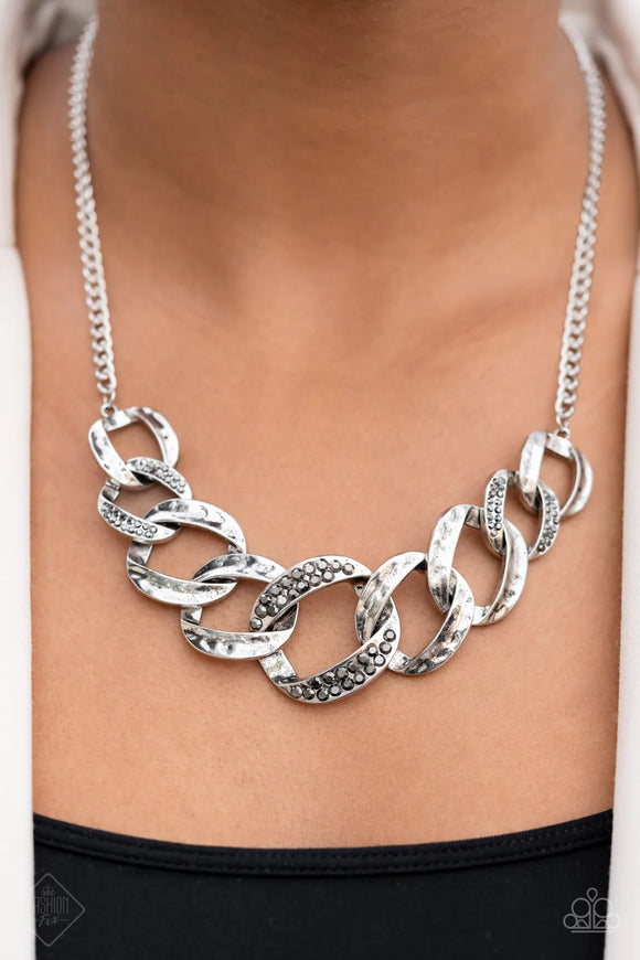 Bombshell Bling Silver ~ Paparazzi Necklace - Glitzygals5dollarbling Paparazzi Boutique 