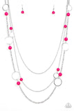 Beachside Babe - pink - Paparazzi necklace - Glitzygals5dollarbling Paparazzi Boutique 