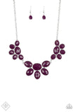 Paparazzi Flair Affair - Purple - Silver Necklace and Earrings - Fashion Fix / Trend Blend Exclusive January 2020 - Glitzygals5dollarbling Paparazzi Boutique 