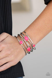 Paparazzi Bracelet ~ Fashion Frenzy - Pink - Glitzygals5dollarbling Paparazzi Boutique 