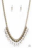 Paparazzi You May Kiss the Bride - Brass Necklace - Glitzygals5dollarbling Paparazzi Boutique 