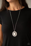 Paparazzi Rancho Roamer - White Stones - Silver Necklace and matching Earrings - Glitzygals5dollarbling Paparazzi Boutique 