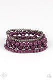 Paparazzi Rockin’ Rococo Purple Fashion Fix Exclusive Bracelet - Glitzygals5dollarbling Paparazzi Boutique 