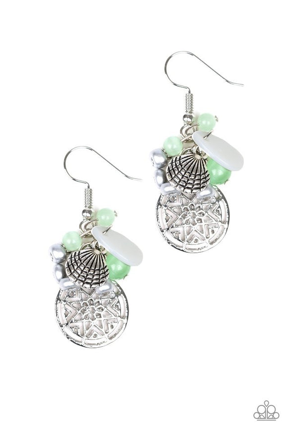 Paparazzi Ocean Oracle Green Earrings - Glitzygals5dollarbling Paparazzi Boutique 