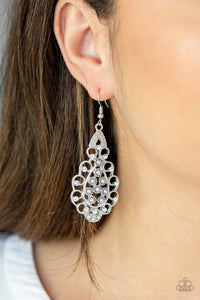 Paparazzi Sprinkle On The Sparkle - Silver - Earrings - Glitzygals5dollarbling Paparazzi Boutique 