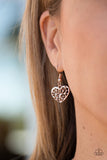 Paparazzi Less Is AMOUR - Rose Gold - Heart Necklace and matching Earrings - Glitzygals5dollarbling Paparazzi Boutique 
