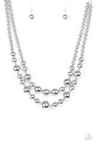 I Double Dare You Silver ~ Paparazzi Necklace - Glitzygals5dollarbling Paparazzi Boutique 