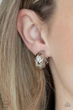 Paparazzi Earring ~ Wrought With Edge - Silver CLIP ON - Glitzygals5dollarbling Paparazzi Boutique 