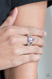 Paparazzi Supreme Bling - Purple - White Rhinestones - Ring - Glitzygals5dollarbling Paparazzi Boutique 