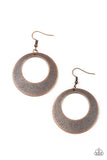 Outer Plains - copper - Paparazzi earrings - Glitzygals5dollarbling Paparazzi Boutique 