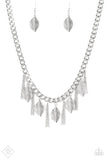 Paparazzi Serenely Sequoia Silver Necklace Set - Glitzygals5dollarbling Paparazzi Boutique 