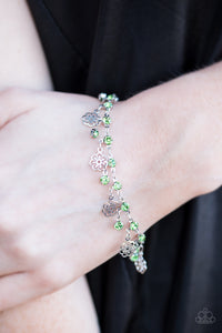 Paparazzi “Hibiscus Breeze” Green Bracelet - Glitzygals5dollarbling Paparazzi Boutique 