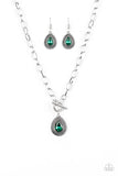 Paparazzi Sheen Queen - Green Toggle Necklace - Glitzygals5dollarbling Paparazzi Boutique 