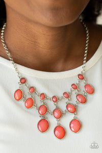Paparazzi Mermaid Marmalade - Orange / Coral Gems - Necklace & Earrings - Glitzygals5dollarbling Paparazzi Boutique 