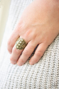 Texture Tracker - brass - Paparazzi ring - Glitzygals5dollarbling Paparazzi Boutique 