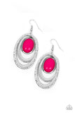 Paparazzi Seaside Spinster - Pink Earrings - Glitzygals5dollarbling Paparazzi Boutique 