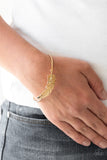 Paparazzi How Do You Like This FEATHER? - Gold - Cuff Bracelet - Glitzygals5dollarbling Paparazzi Boutique 