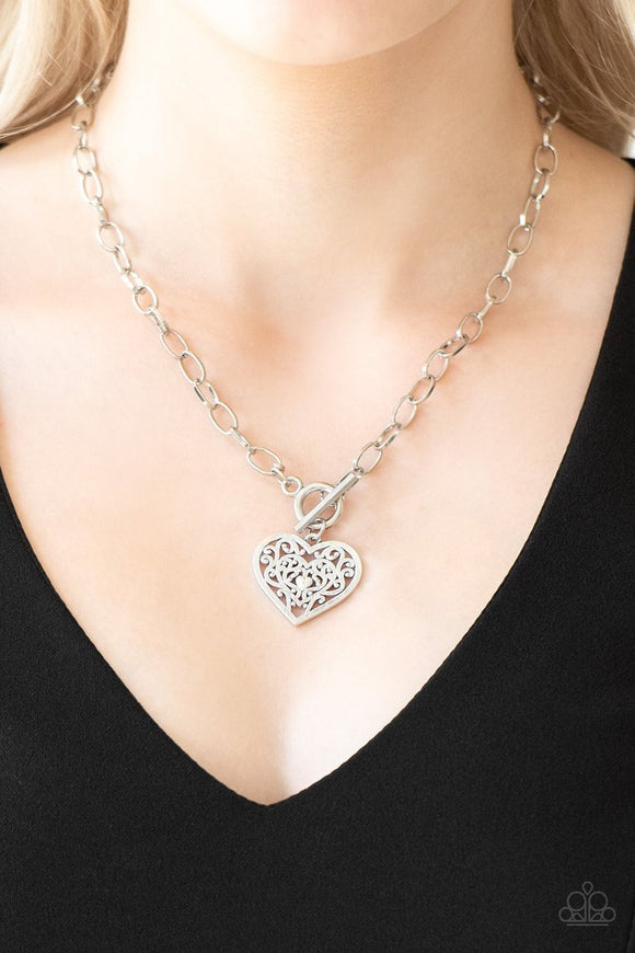 Victorian Romance - silver - Paparazzi necklace - Glitzygals5dollarbling Paparazzi Boutique 