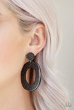 Paparazzi Miami Boulevard Black Acrylic Earrings - Glitzygals5dollarbling Paparazzi Boutique 