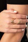 Paparazzi Keep An Open Mind - Gold - Rippling Bars - Ring - Glitzygals5dollarbling Paparazzi Boutique 