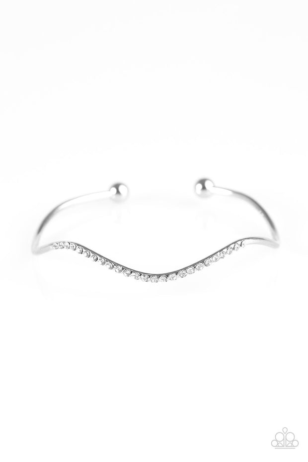 Paparazzi “No Small Shimmer” White Bracelet - Glitzygals5dollarbling Paparazzi Boutique 