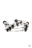 Paparazzi Bracelet ~ Showy Shimmer - Black - Glitzygals5dollarbling Paparazzi Boutique 