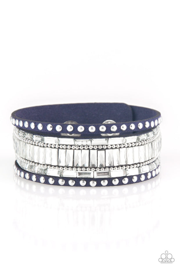 Paparazzi Rock Star Rocker Blue Bracelet - Glitzygals5dollarbling Paparazzi Boutique 