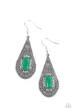 Deco Dreaming Green ~ Paparazzi Earring - Glitzygals5dollarbling Paparazzi Boutique 