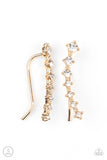 Paparazzi New Age Nebula Earrings Gold (Ear Crawlers) - Glitzygals5dollarbling Paparazzi Boutique 