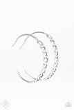 Metro Skylines - Silver 2" Chain Hoop Earrings - Trend Blend / Fashion Fix Exclusive July 2019 - Glitzygals5dollarbling Paparazzi Boutique 