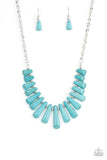 Mojave Empress Blue ~ Paparazzi Necklace - Glitzygals5dollarbling Paparazzi Boutique 