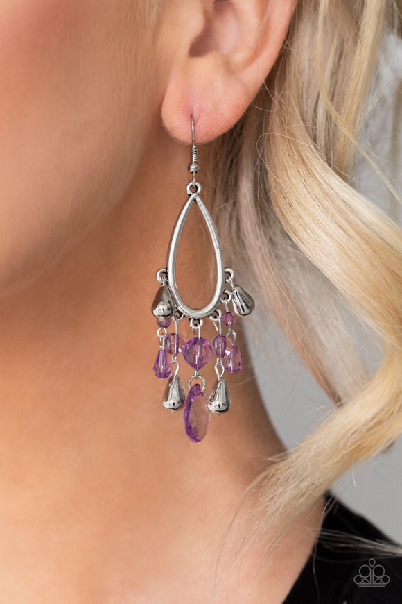 Paparazzi Summer Catch Purple Earrings - Glitzygals5dollarbling Paparazzi Boutique 