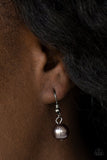 Paparazzi GLIMMER Takes All - Black - Gunmetal Hoops - Necklace and matching Earrings - Glitzygals5dollarbling Paparazzi Boutique 