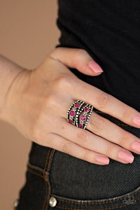 Paparazzi Prismatic Powerhouse - Pink Ring - Glitzygals5dollarbling Paparazzi Boutique 