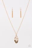 Paparazzi Swank Bank - Gold - Twisting Hammered Pendant - Necklace & - Glitzygals5dollarbling Paparazzi Boutique 