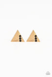 Paparazzi Pyramid Paradise Black Gold Earrings - Glitzygals5dollarbling Paparazzi Boutique 