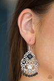 Paparazzi Western Wonder - Black Stone - Rhinestone Earrings - Glitzygals5dollarbling Paparazzi Boutique 
