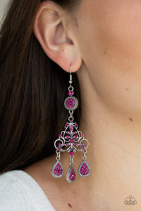 Paparazzi Royal Renovations Pink Earrings - Glitzygals5dollarbling Paparazzi Boutique 